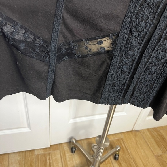 Double D Ranch Lace Detail tunic Dress – Black Size Large Western - Picture 5 of 7